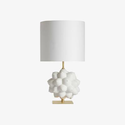 Made in Design Georgia Table lamp - / Porcelain - Breasts in relief by Jonathan Adler White/Gold