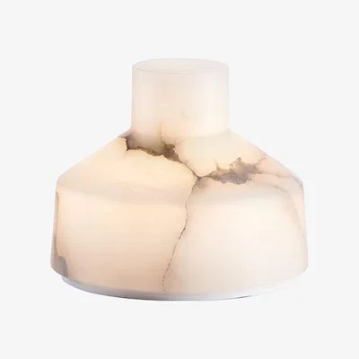 Made in Design Alabast Small - LED Wireless lamp - / H 11 cm - Alabaster OUTDOOR by Carpyen White