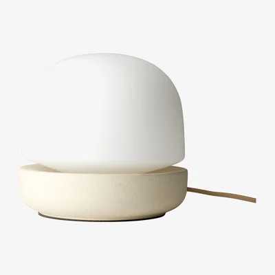 Made in Design Stone Table lamp - / Ceramic - H 19 cm by Menu White/Beige