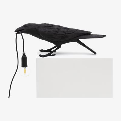 Made in Design Bird Playing Table lamp - / Playful raven by Seletti Black