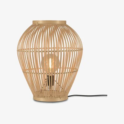 Made in Design Tuvalu Small Lamp - / Bamboo - H 50 cm by GOOD&MOJO Beige/Natural wood