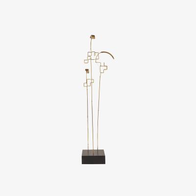 Made in Design Boucle LED Wireless lamp - / H 47 cm - USB charging by DCW éditions Gold/Metal