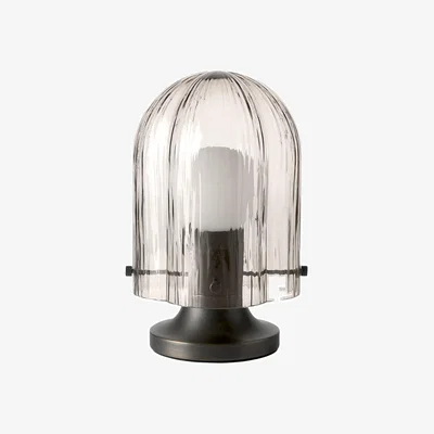 Made in Design Seine Table lamp glass grey / Hand-blown glass - Ø 16 x H 26.2 cm - Gubi