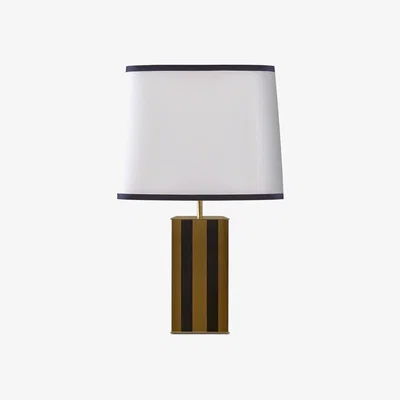Made in Design Elysée Table lamp - / H 71 cm - Lacquered wood & fabric by RED Edition White/Black