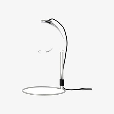 Made in Design FlowerPot VP4 Table lamp silver metal / H 36 cm - By Verner Panton, 1968 - &tradition