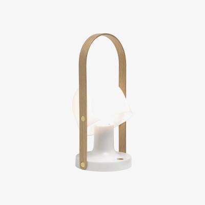 Made in Design FollowMe Wireless lamp by Marset White/Natural wood