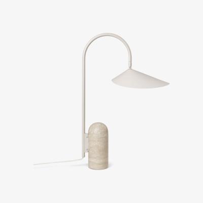 Made in Design Arum Table lamp - / Metal & stone Adjustable by Ferm Living White/Beige