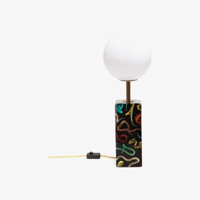 Made in Design Toiletpaper - Snakes Table lamp - / China & glass - H 70 cm by Seletti White/Black