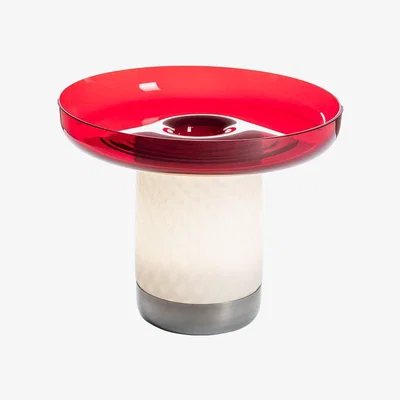 Made in Design Bontà Wireless lamp - / Removable glass top - Ø 26 x H 21.4 cm by Artemide Red