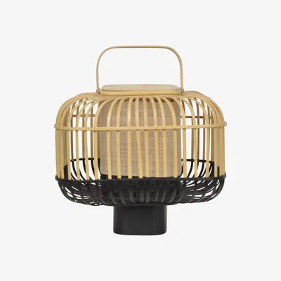 Made in Design Bamboo Square Table lamp - / Small - H 41 cm by Forestier Black/Natural wood