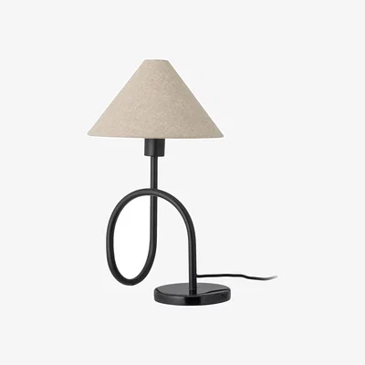 Made in Design Emaline Table lamp textile beige / L 45 x H 48 cm - Flexible base - Bloomingville