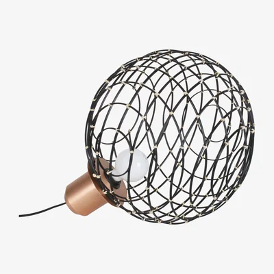 Made in Design Sphere Medium Wireless lamp - / Bamboo - Ø 40 cm by Forestier Black
