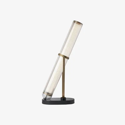 Made in Design Frechin LED Table lamp - / H 65 cm - Glass & marble by DCW éditions White