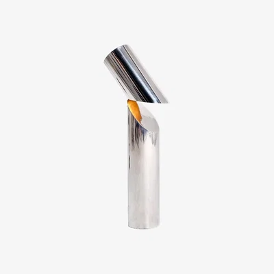 Made in Design Ida Table lamp - / Ø 10 x H 55 cm - Metal by Axel Chay Grey/Silver/Metal