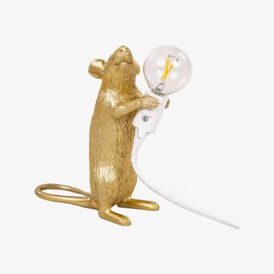 Made in Design Mouse Standing #1 Table lamp - / Standing mouse by Seletti Gold