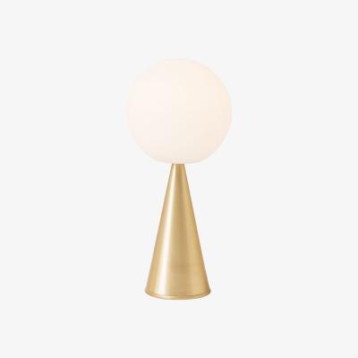 Made in Design Bilia LED Lamp - / H 43 cm - By Gio Ponti (1932) by Fontana Arte White/Gold/Metal
