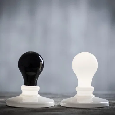 Made in Design Light Bulb LED - White & black Table lamp - / Set of 2 - Limited, numbered edition by Foscarini White/Black