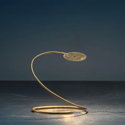 Made in Design Herem Table lamp - / LED - Flexible by Catellani & Smith Gold/Metal