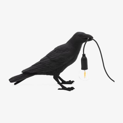 Made in Design Bird Waiting Table lamp - / Still raven by Seletti Black