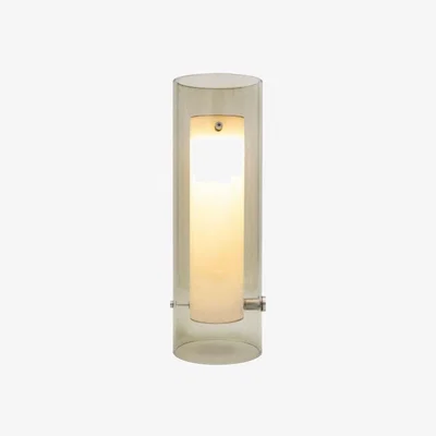 Made in Design Lasospesa LED Table lamp - / Glass - Ø 10 x H 30 cm by Fontana Arte Grey