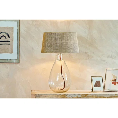 Nkuku Nkuku Baba Glass Lamp | Lighting | Clear | Large Tall 50 x 26 cm (Diameter)
