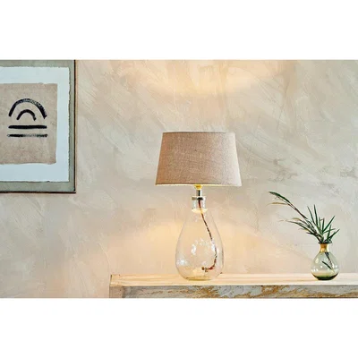 Nkuku Nkuku Baba Glass Lamp | Lighting | Clear | Small Tall 39 x 18 cm (Diameter)
