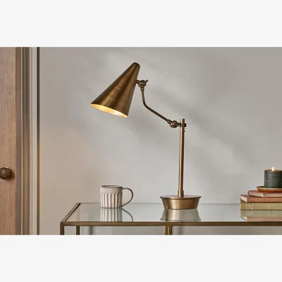 Nkuku Nkuku Idhant Task Table Lamp | Lamps And Shades | Antique Brass
