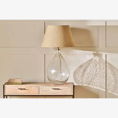 Nkuku Nkuku Agatha Recycled Glass Statement Table Lamp | Lamps And Shades | Clear