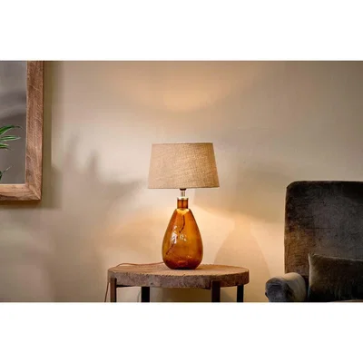 Nkuku Nkuku Baba Glass Lamp | Lighting | Burnt Amber | Small Tall