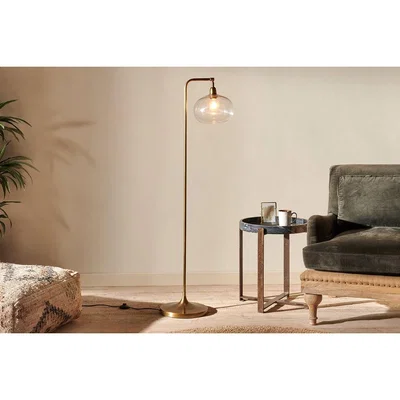 Nkuku Nkuku Mulia Glass Floor Lamp | Lighting | Antique Brass