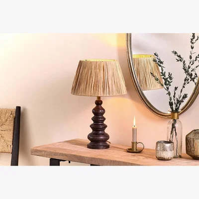 Nkuku Nkuku Manua Wood Table Lamp | Lamps And Shades | Dark Stain | Small
