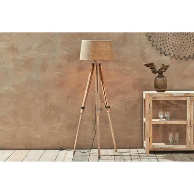Nkuku Nkuku Ronga Tripod Floor Lamp | Lighting | Brown