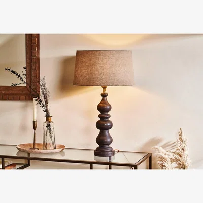 Nkuku Nkuku Manua Wood Table Lamp | Lamps And Shades | Dark Stain | Large