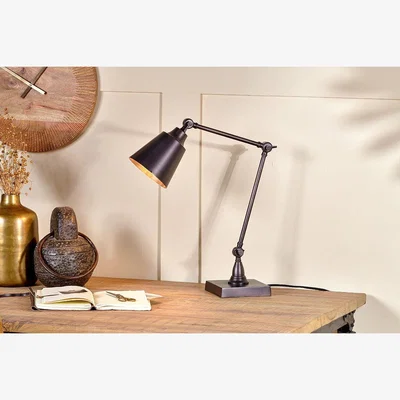 Nkuku Nkuku Bakir Metal Task Desk Lamp | Lamps And Shades | Antique Bronze