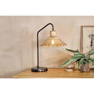 Nkuku Nkuku Hathwa Rattan Desk Lamp | Lighting | Natural