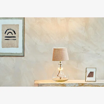 Nkuku Nkuku Baba Recycled Glass Lamp | Lamps And Shades | Clear Glass | Small Wide 31 x 20 cm
