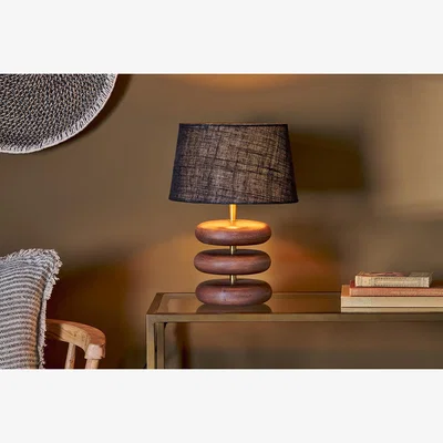Nkuku Nkuku Kankad Mango Wood Table Lamp | Lamps And Shades | Dark Stain