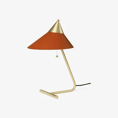 Nordic Nest Warm Nordic Brass Top table lamp Rusty red brass stand