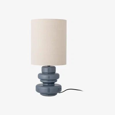 Nordic Nest Bloomingville Fabiola table lamp Ø24x51 cm Blue glass-linen