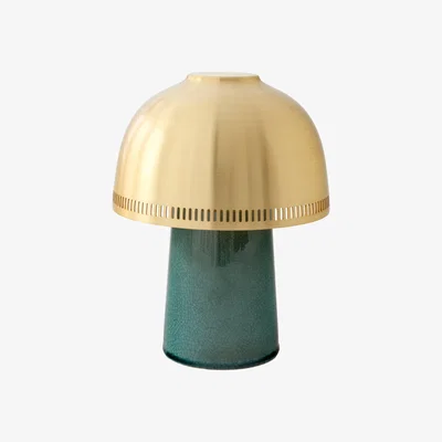 Nordic Nest &Tradition Raku SH8 table lamp Blue green & brass