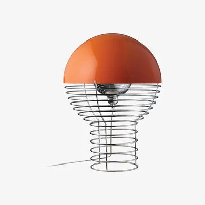 Nordic Nest Verpan Wire table lamp Ø40 cm Chrome-orange