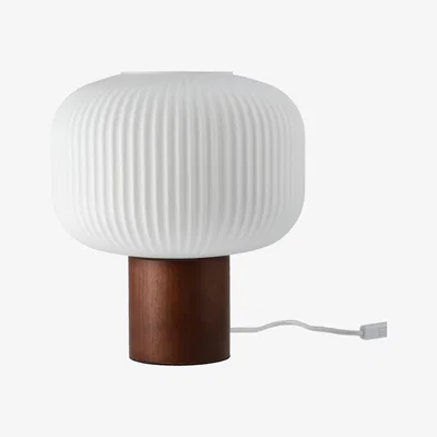 Nordic Nest Scandi Living Fair table lamp 34.5 cm Frosted glass-dark stained ash