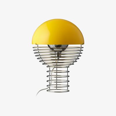 Nordic Nest Verpan Wire table lamp Ø30 cm Chrome-yellow