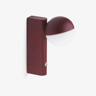 Nordic Nest Northern Balancer mini wall and table lamp Cherry red