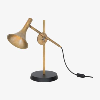 Nordic Nest Konsthantverk Megafon table lamp Raw brass black base