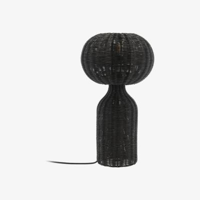 Nordic Nest Villa Collection Werna table lamp rattan Ø30 cm Black