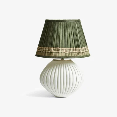 OKA OKA, Galanthus Table Lamp - Milky White, Table Lamps, Cotton/Silk