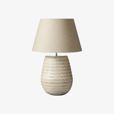 OKA OKA, Kinzig Table Lamp - Taupe, Table Lamps, Ceramic