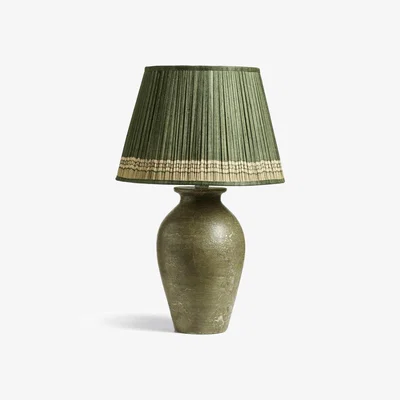 OKA OKA, Callista Table Lamp - Distressed Green, Table Lamps, Ceramic