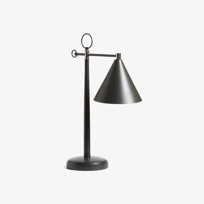 OKA OKA, Errol Table Lamp - Soot, Table Lamps, Nickel, Geometric